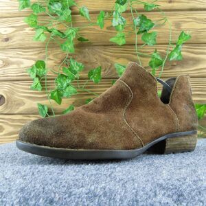 Born Distressed Women Ankle Boots‎ Brown Suede Zip Size 7 Medium